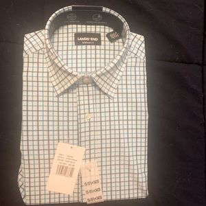 Men’s Lands End button up- Light weight material. 15-151/2 34-35 NEW w/tags